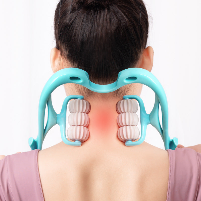 Six-wheel neck massage roller