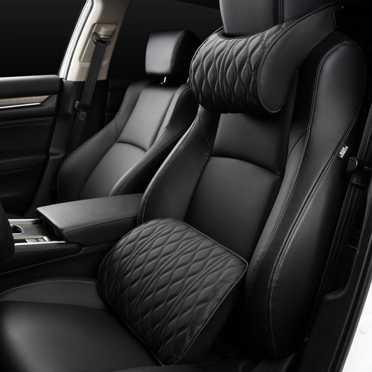 ShaFar Memory Foam Car Neck & Lumbar Support Set – Pain Relief & Comfort for Long Drives