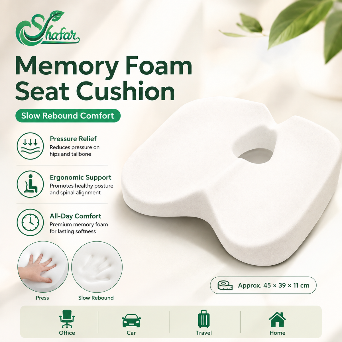 Memory Foam Car Seat Cushion